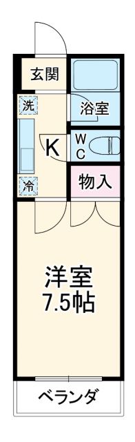 袋井市神長のアパートの間取り