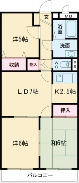 エスポワールＭ２の間取り