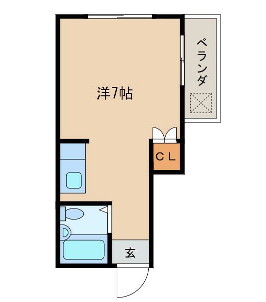 姫路市白国のアパートの間取り