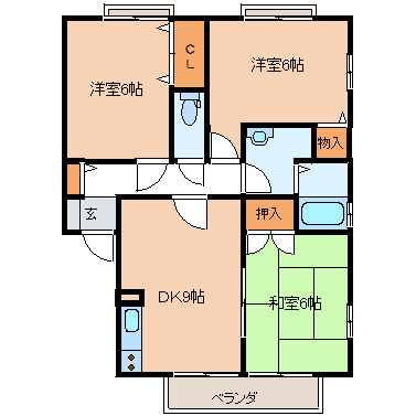 ロイヤルタウン三条　八番館の間取り