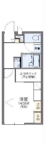 レオパレスサニースクエアーＤの間取り