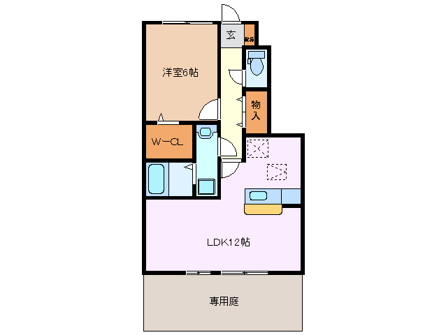 四日市市八田のアパートの間取り