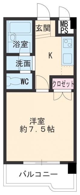 愛知県名古屋市天白区塩釜口２（マンション）の賃貸物件の間取り