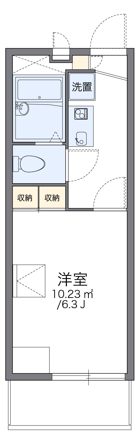 鹿児島市宇宿のマンションの間取り