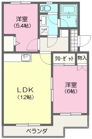 富士宮市宮原のマンションの間取り