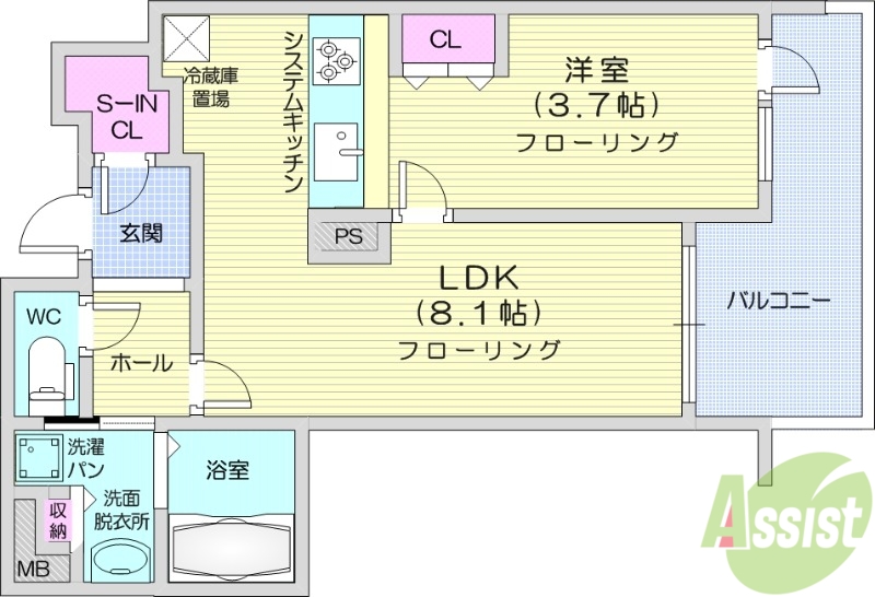 シエリアタワー仙台青葉通の間取り