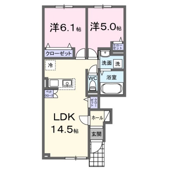 ボヌール　松風IIの間取り