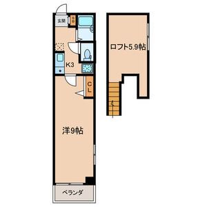 福岡市博多区店屋町のマンションの間取り