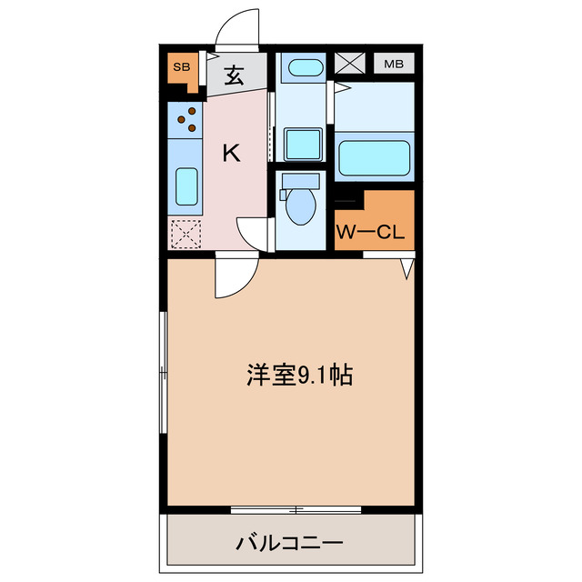 四日市市大字茂福のマンションの間取り