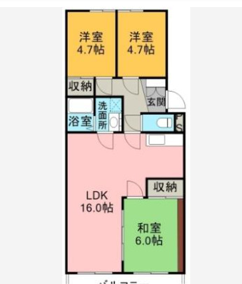 メゾン清明山A棟の間取り