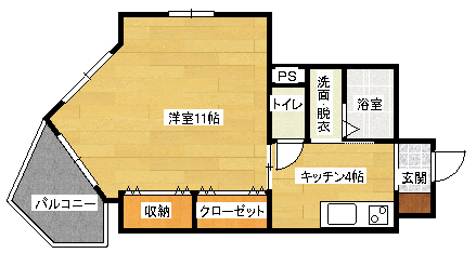 広島市安佐南区西原のマンションの間取り