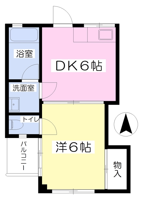 松山市柳井町のマンションの間取り