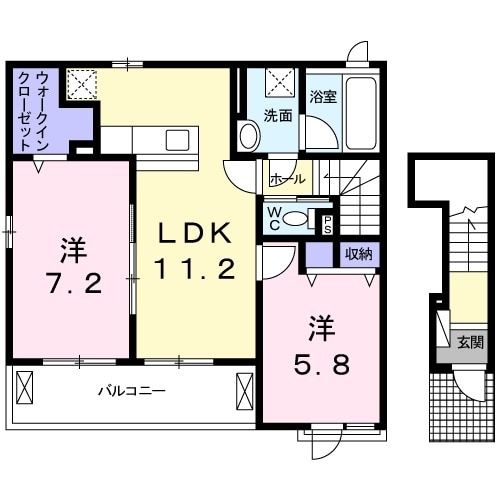 我孫子市布佐のアパートの間取り