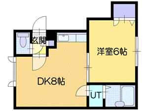 札幌市厚別区厚別北一条のアパートの間取り