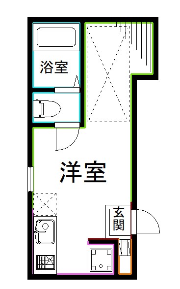 杉並区天沼のアパートの間取り