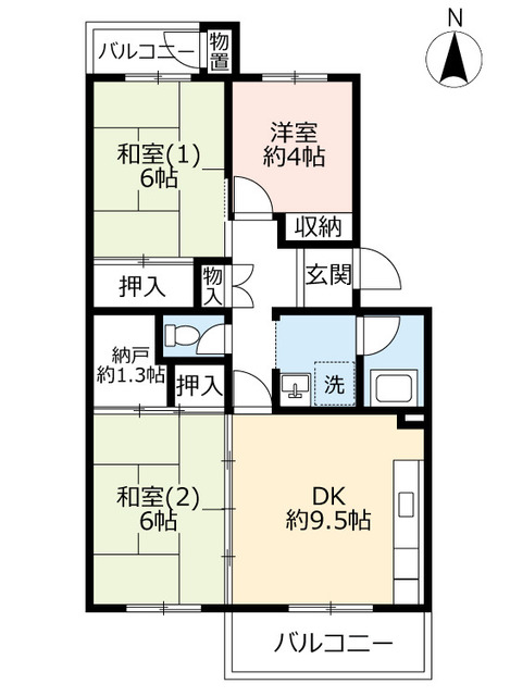 ＵＲ泉南一丘の間取り