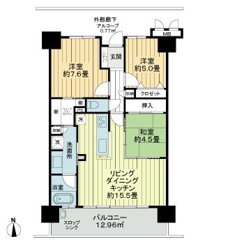 サーパス米之宮の間取り