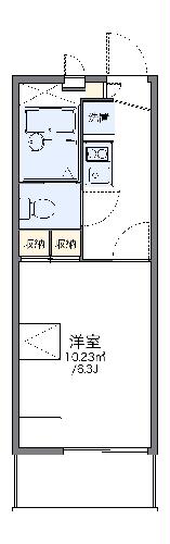 レオパレスヴァーグ難波の間取り