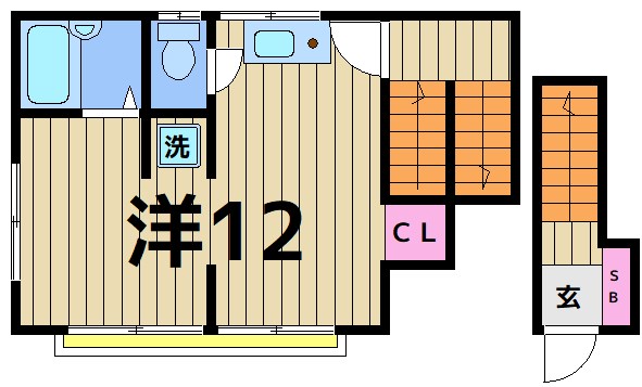 パレス弘道の間取り