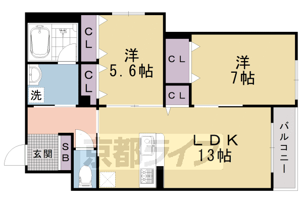 シャーメゾン烏丸五条の間取り