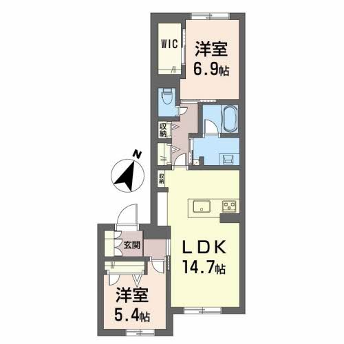 グランドシャーメゾン月出の間取り