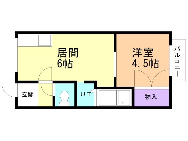 函館市海岸町のマンションの間取り