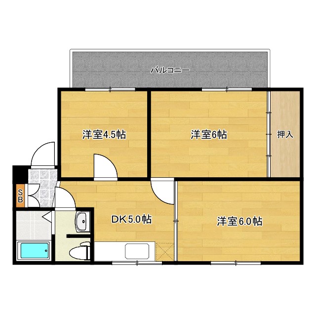 サンコー第六ハイツの間取り