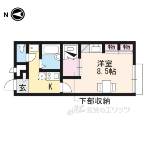 甲賀市土山町北土山のアパートの間取り