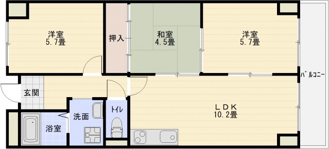 エクシード国分の間取り