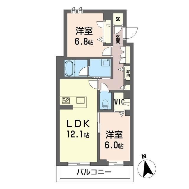 新座市北野のマンションの間取り