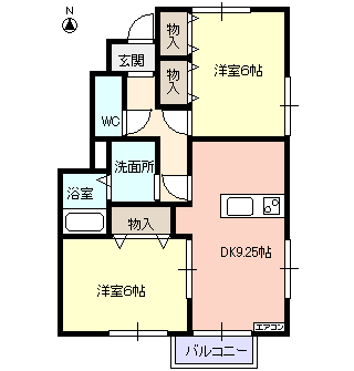 【ローズコートSの間取り】