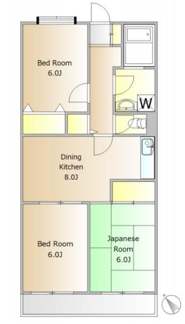 大田区石川町のマンションの間取り