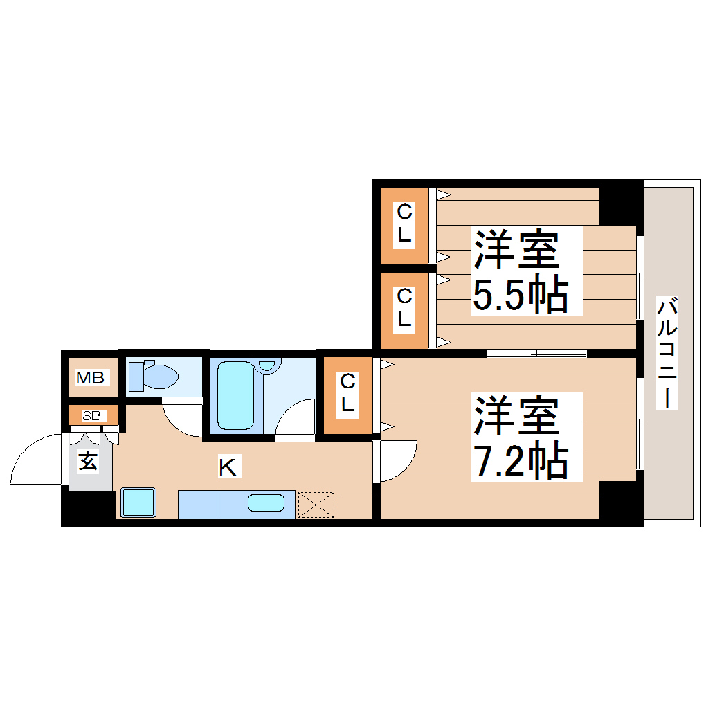 モンレーブ通町の間取り