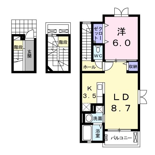 サニーグレイス大津の間取り