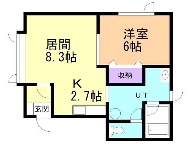 北見市東陵町のアパートの間取り