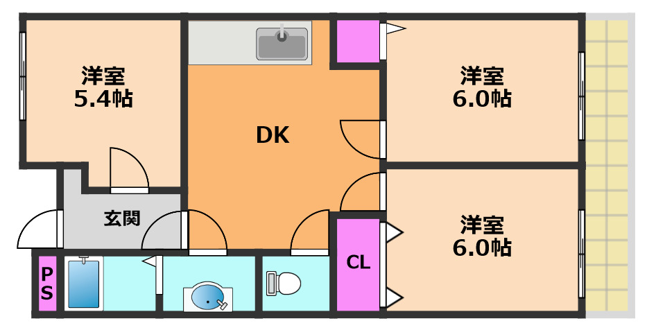 第2みなせハイツの間取り