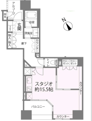 横浜市中区太田町のマンションの間取り