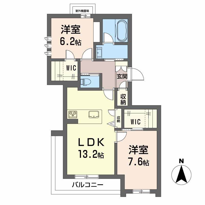 BEREO吉野本町の間取り