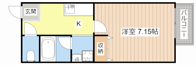 長浜市朝日町のアパートの間取り