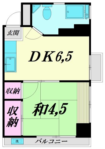 品川区北品川のマンションの間取り