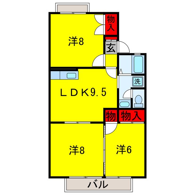 ファミールタヤマAの間取り