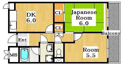 グランデール住道の間取り