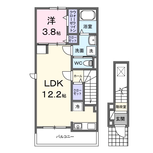 豊橋市牟呂町のアパートの間取り