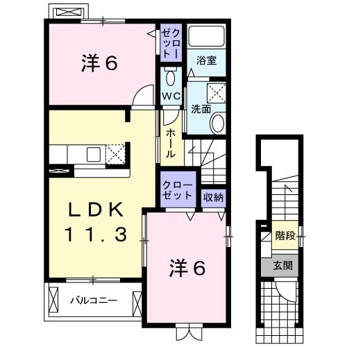 ブランド－ル長田の間取り