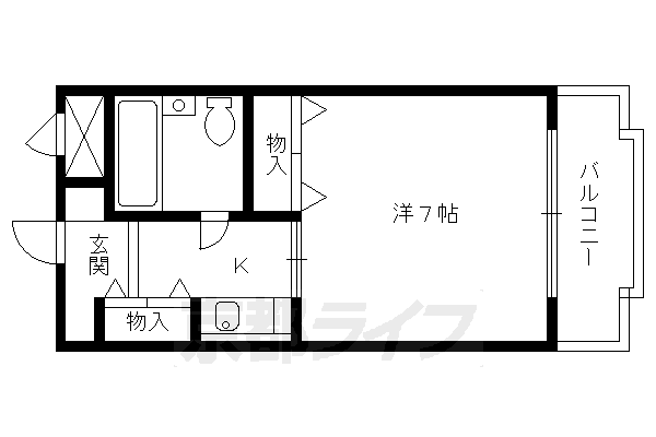 おおきに百万遍サニーアパートメントの間取り