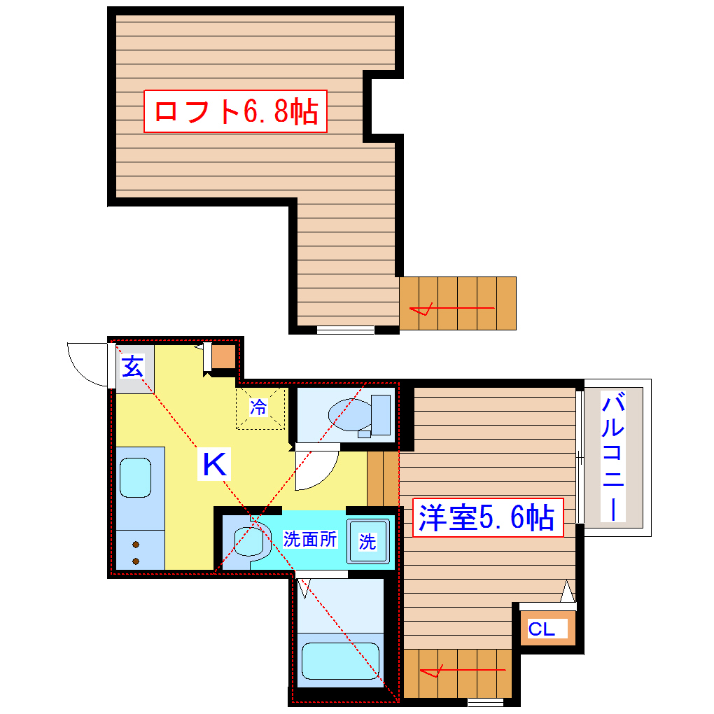 RIZEST富沢の間取り