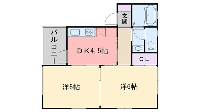 福岡市西区石丸のアパートの間取り