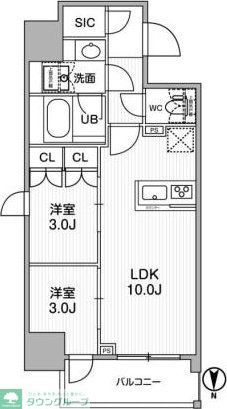 【大田区西蒲田のマンションの間取り】