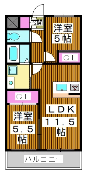 板橋区坂下のマンションの間取り