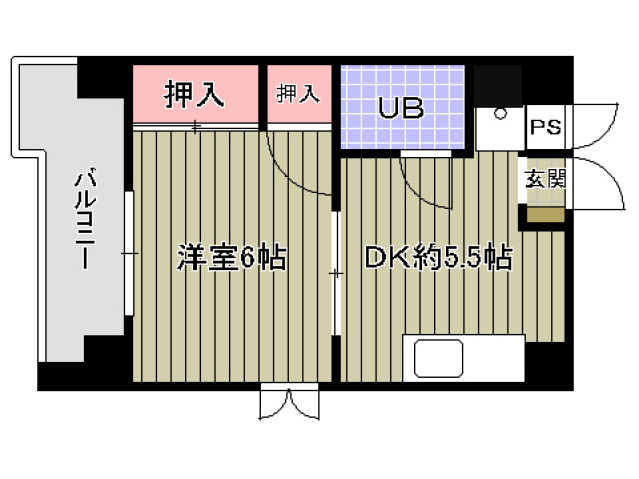 広島市中区十日市町のマンションの間取り